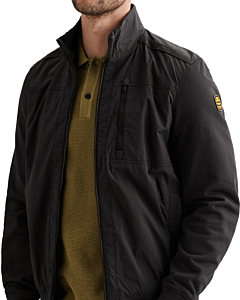 SHORT JACKET cotton terry nylon mi Obsidian