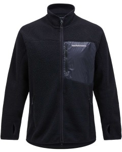 M. pile zip jacket black