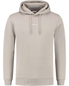 Purewhite mens logo hoodie. this p taupe beige