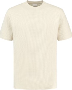Tshirt with waffle structure off white