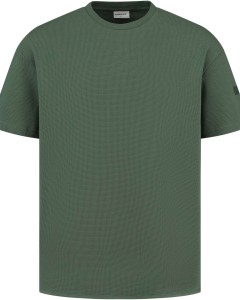 Tshirt with waffle structure forest green