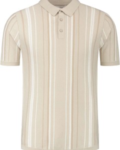 Knitted stripe polo sand
