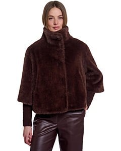 Jacket with rib cuffs