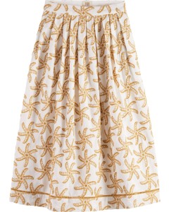 Embroidered maxi skirt Starfish Embroidery