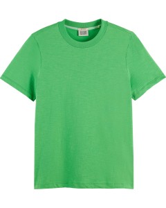 Regular fit t-shirt with splitted h bright parakee