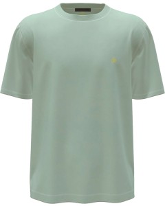 Garment dye logo crew t-shirt seafoam