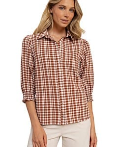Yentil check blouse