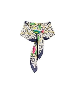 Monogram flower scarf