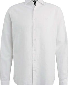Long Sleeve Shirt Linen Cotton ble Bright White