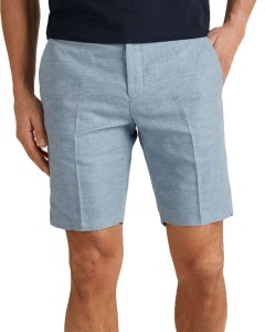 Chino shorts linen twill dusk blue