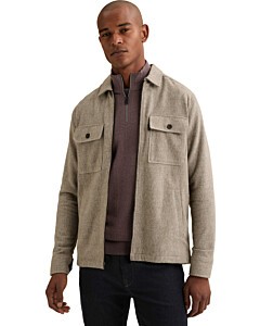 Long sleeve shirt Solid Brushed Mo Greige