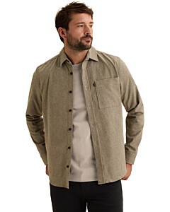 Long sleeve shirt Brushed herringb Plaza Taupe