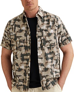 Short Sleeve Shirt Print on slub c Burlwood