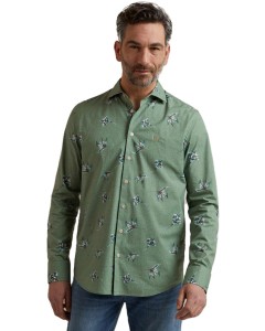 Long sleeve shirt digital print on oil green