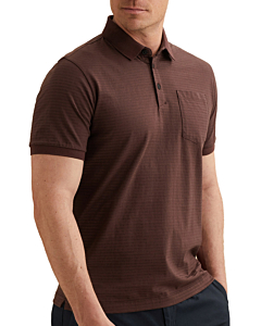 Short sleeve polo mercerised melan Catawba Grape