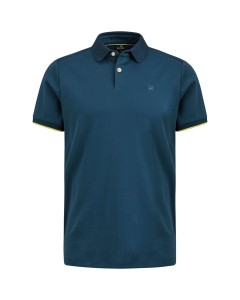 Short sleeve polo jersey pima cott blue wing teal