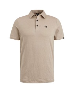 Short sleeve polo linen stretch pure cashmere