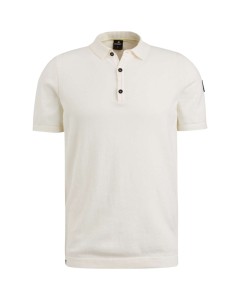 Short sleeve polo cotton bright white