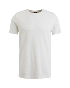 T-shirt korte mouw ronde hals blanc de blanc