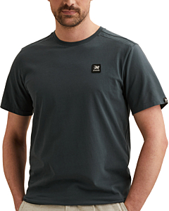 Short sleeve r-neck cotton elastan Midnight Navy