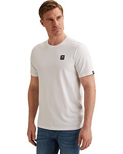 Short sleeve r-neck cotton elastan Bright White