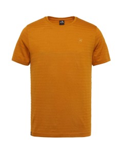 Short sleeve r-neck jersey structu pumpkin spice