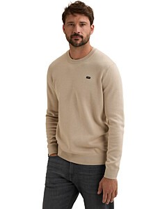 Crewneck cotton modal mouline doub Silver Lining