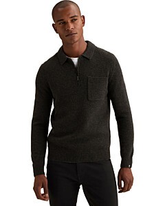 Zip pull premium wool Antracite Melee