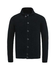 Zip jacket cotton chenille black
