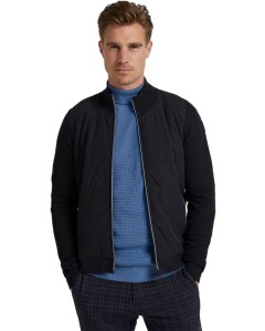 Zip jacket cotton polyamide black