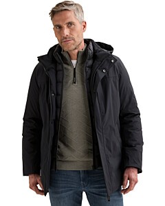 Long jacket V-COAT DOUBLE Perfor S Sky Captain