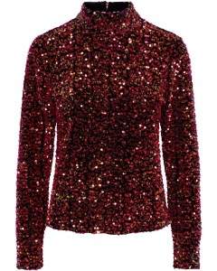Yaspinko sequin ls blouse - show black/pink irides