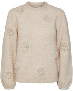 Yasrosey ls knit pullover s. birch/melange