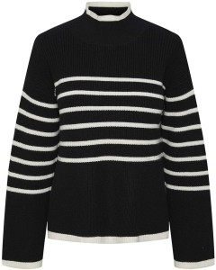Yasalma ls knit pullover s. noos black/star white