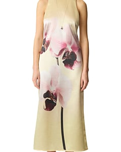 YASORCHIDA SATIN LONG DRESS S. - SHOW Anise Flower