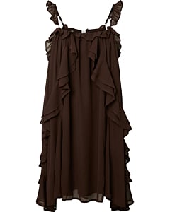 YASCHIFFA STRAP DRESS S.  - FEST Coffee Bean