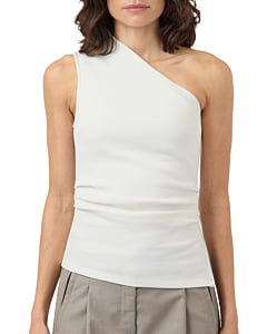 YASVENICE ONE SHOULDER TOP Star White