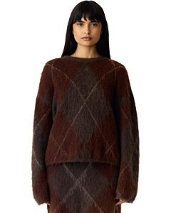YASARGY LS MOHAIR BLEND KNIT PULLOVER S. Coffee Be