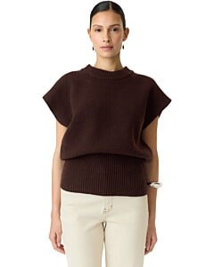 YASESLI SL WOOL BLEND KNIT VEST Coffee Bean
