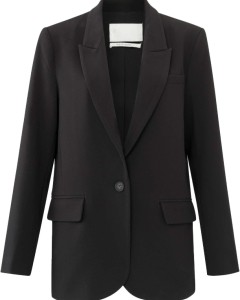 Woven oversized blazer black