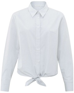 Striped poplin blouse with kno OFF WHITE DESSIN