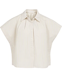 Mouwloze gestreepte blouse WARM DUST SAND DESSI