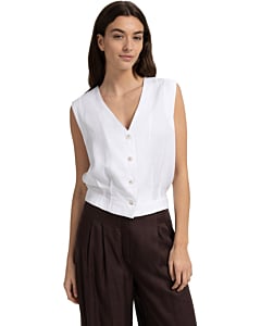 Mouwloze blouse PURE WHITE