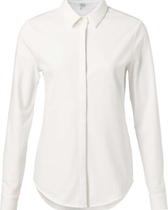 Jersey cotton blend shirt pure white