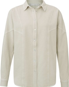 Button up blouse birch sand