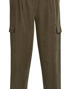 Cargobroek met plooien ARMY GREEN