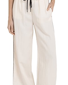 Broek met contraststiksel CLOUD CREME WHITE