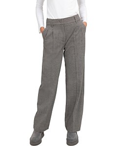 Zachte geweven pantalon MEDIUM GREY MELANGE