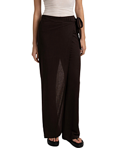 Broek met overslagdetail AUBERGINE PURPLE