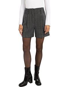 Bermuda van visgraatstof MEDIUM GREY MELANGE